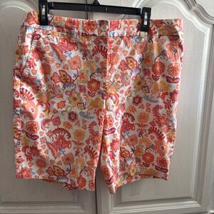 Talbots Perfect Short 9” paisley and flower print.